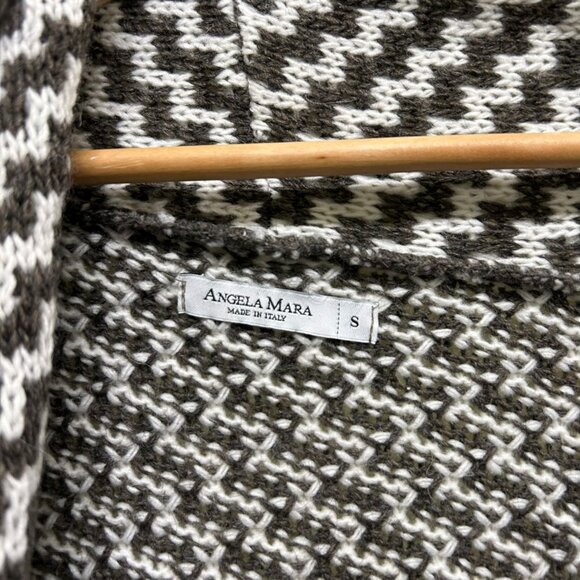 Angela Mara Italy Open Front Knit Cardigan Size S - Picture 4 of 5